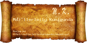 Müllerleily Kunigunda névjegykártya